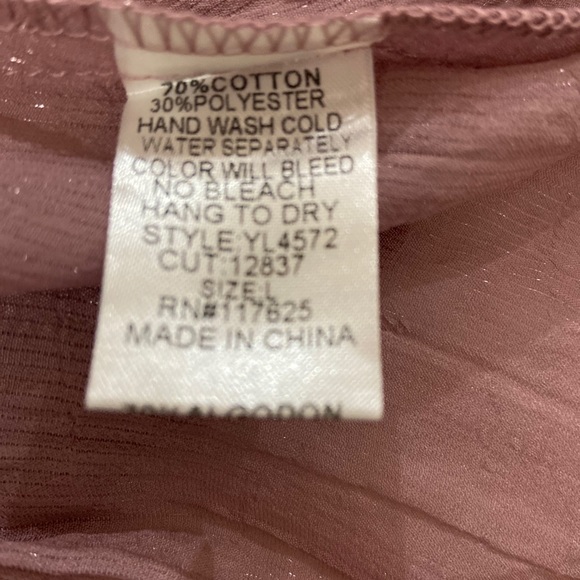 Off Shoulder Mauve Top - Picture 4 of 5